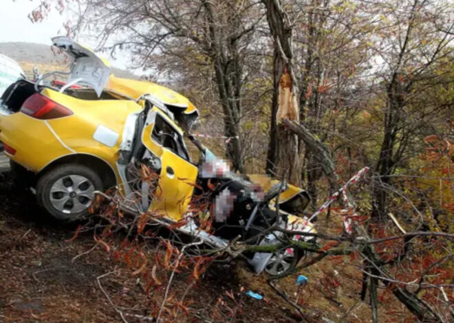 Manisa’da kaza yapan taksideki yolcu öldü